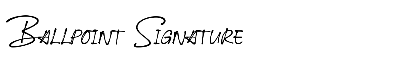 Ballpoint Signature